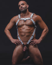 Load image into Gallery viewer, White leather Full upper body harness
